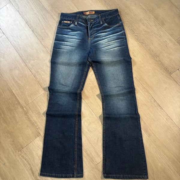 Lei Denim Bootcut Jeans Size 14 Blue Medium Wash Y2K