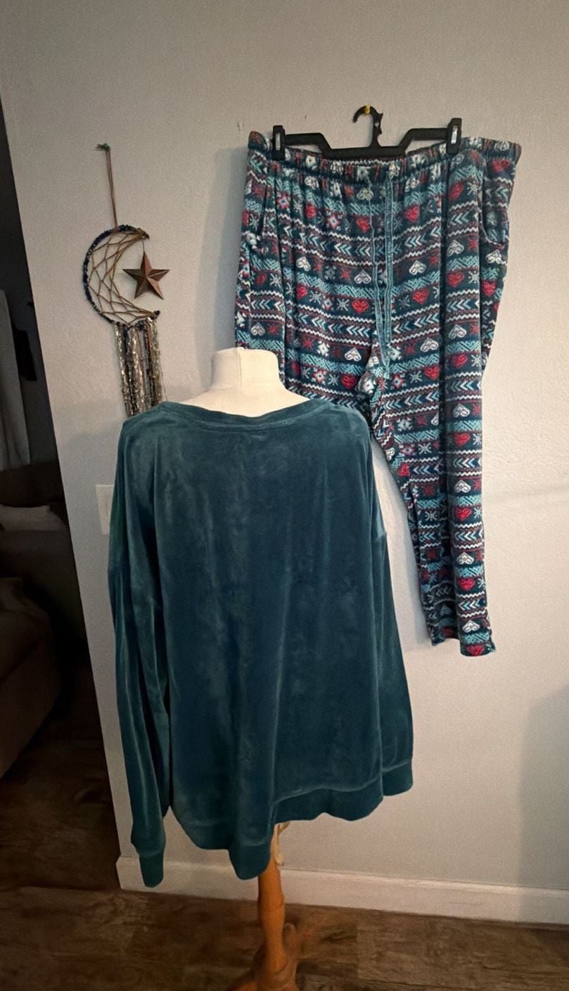 2pc Muk Luks Holiday Lounge pajama set Fair Isle
Sz 4X 5