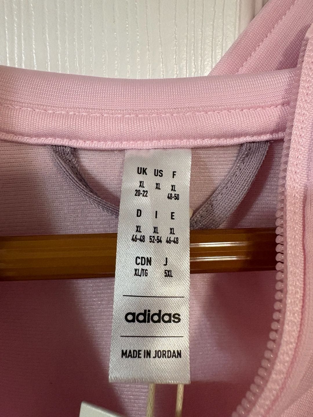 Adidas Essentials Color Block Tricot Zip Hoodie Size XL Pink Gray Jacket 4