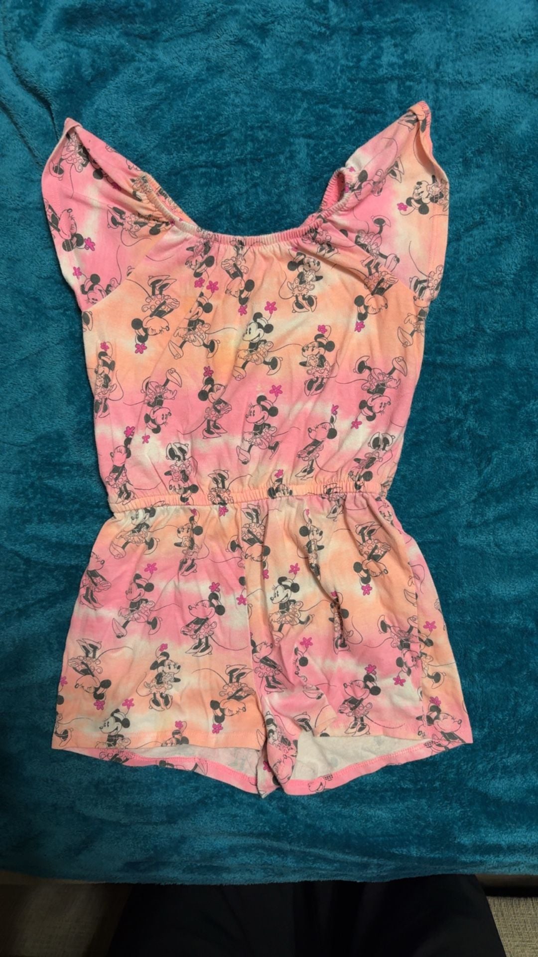 Disney Jumping Beans Minnie Mouse Romper Size 5T Pink Tie Dye 1