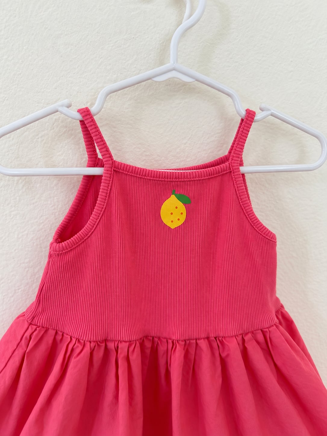 H&M Pink Lemon Printed-Detail Dress Size 12/18M 3