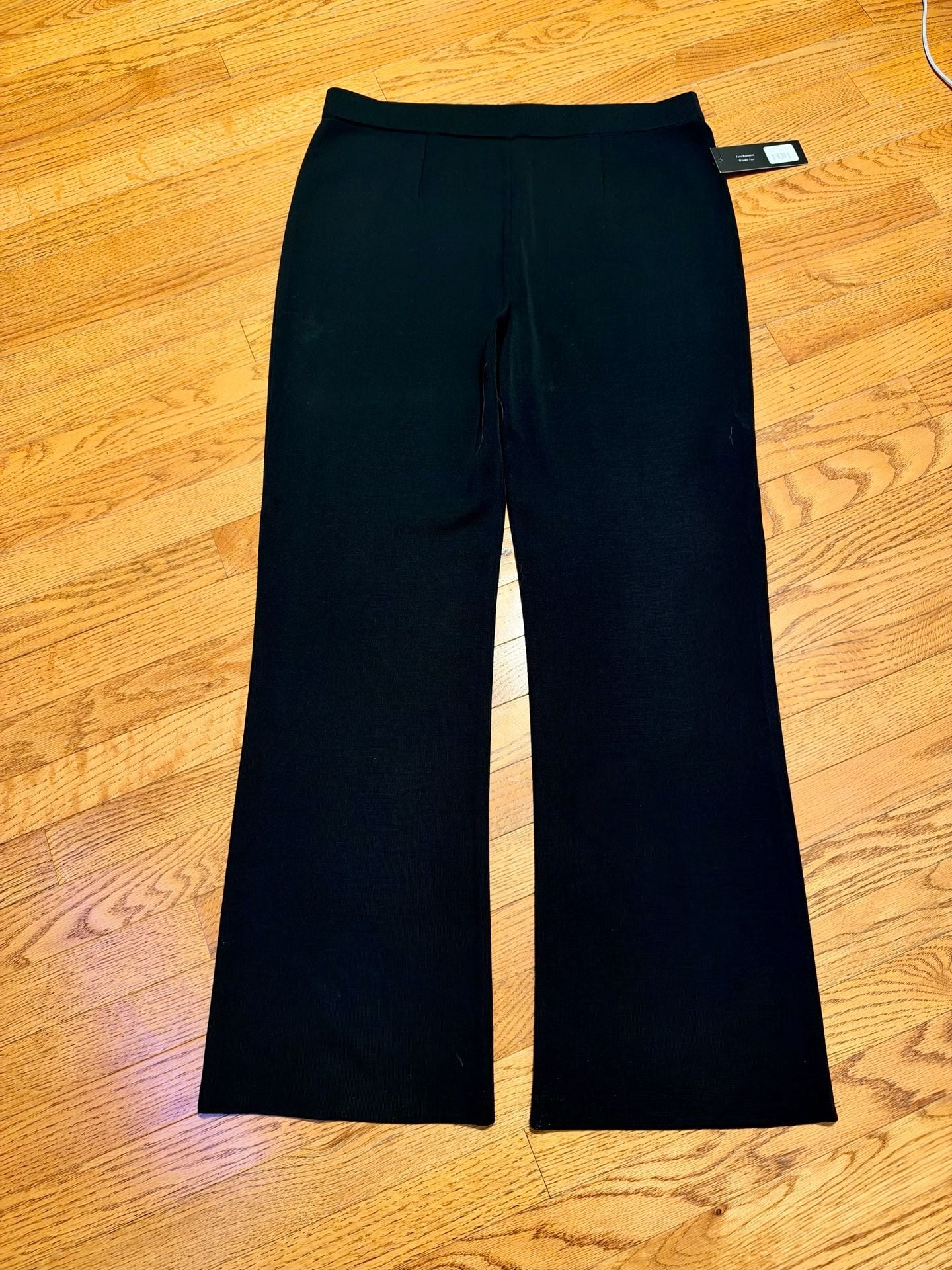 Misook Bootcut Pants Size 0X Black Fade Resistant Wrinkle Free 3