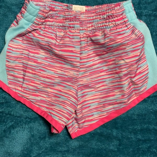 Danskin Now Active Shorts Size XS 4-5 Pink Blue Athletic Running