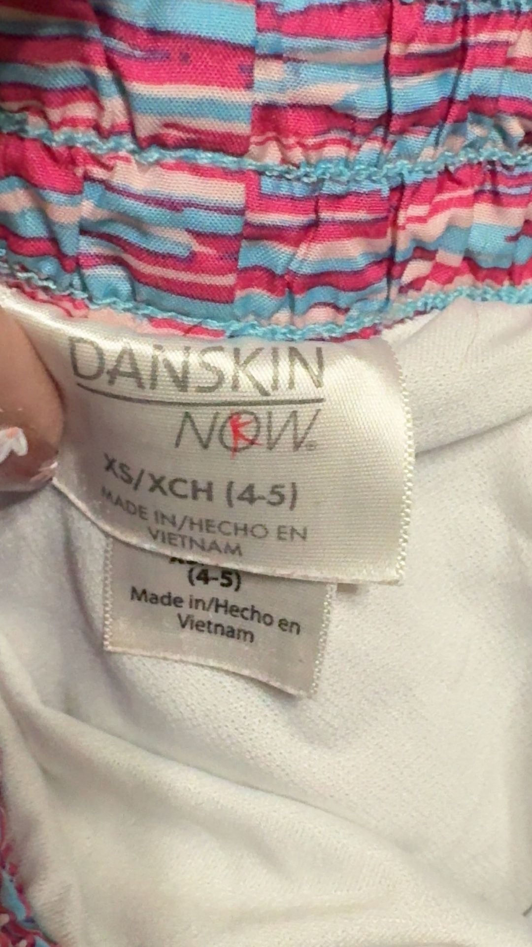 Danskin Now Active Shorts Size XS 4-5 Pink Blue Athletic Running 3