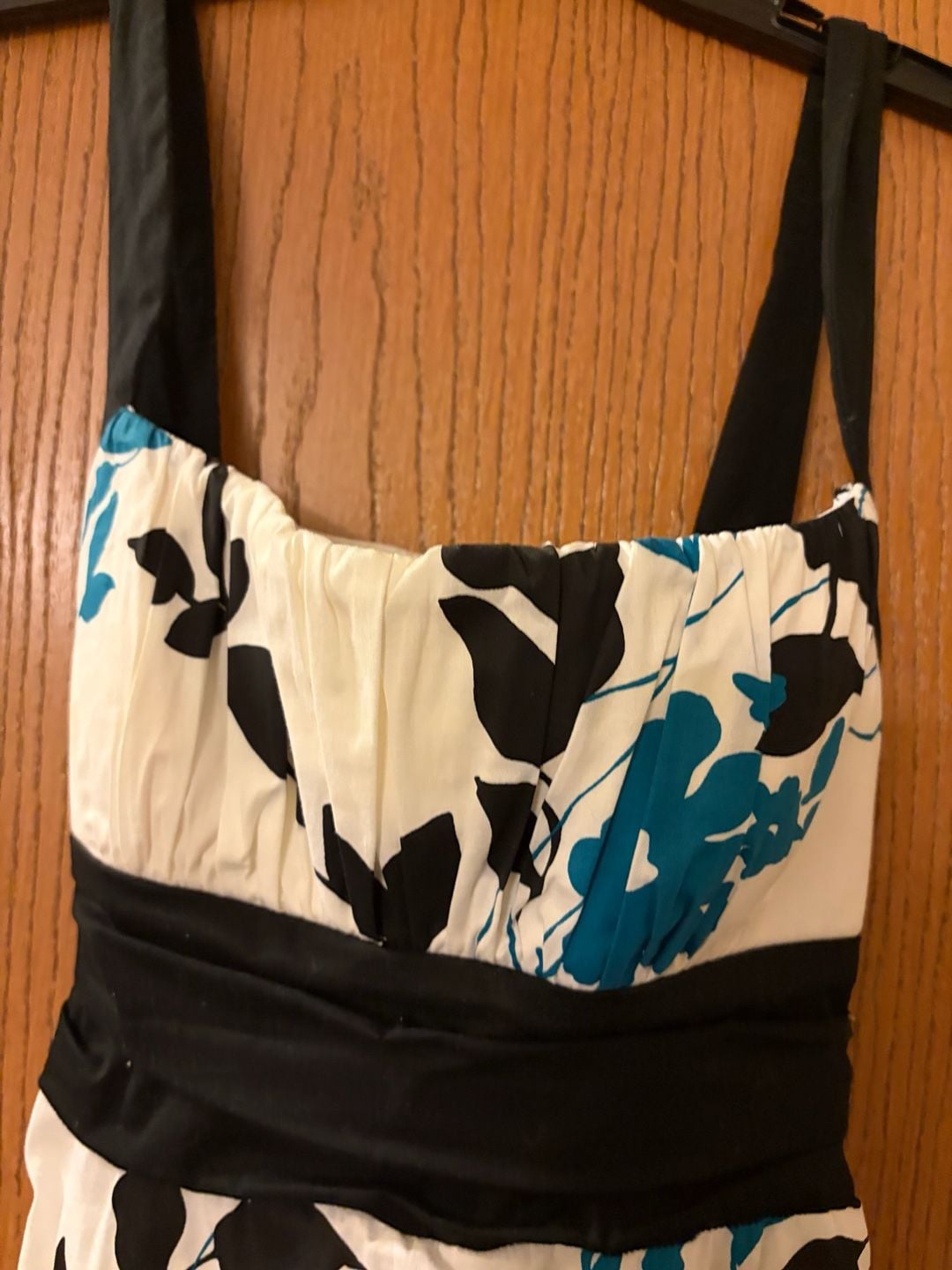B. Smart Dress Size 12 Floral Black Blue White Sundress Y2K 3