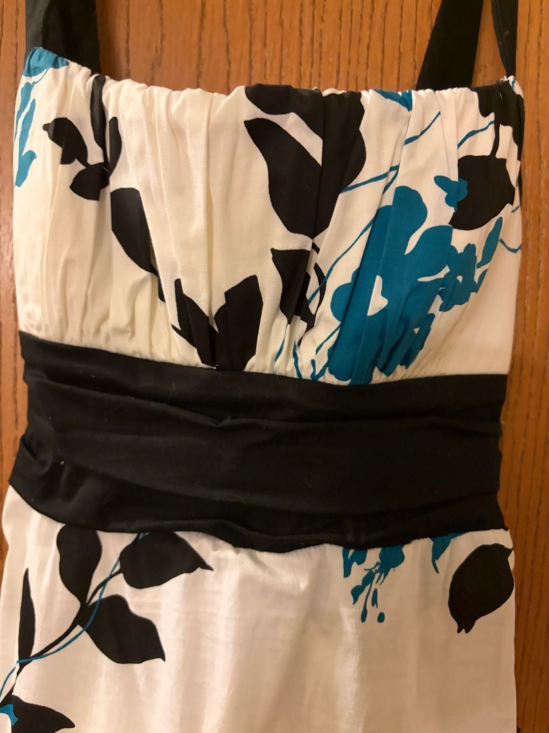 B. Smart Dress Size 12 Floral Black Blue White Sundress Y2K 4
