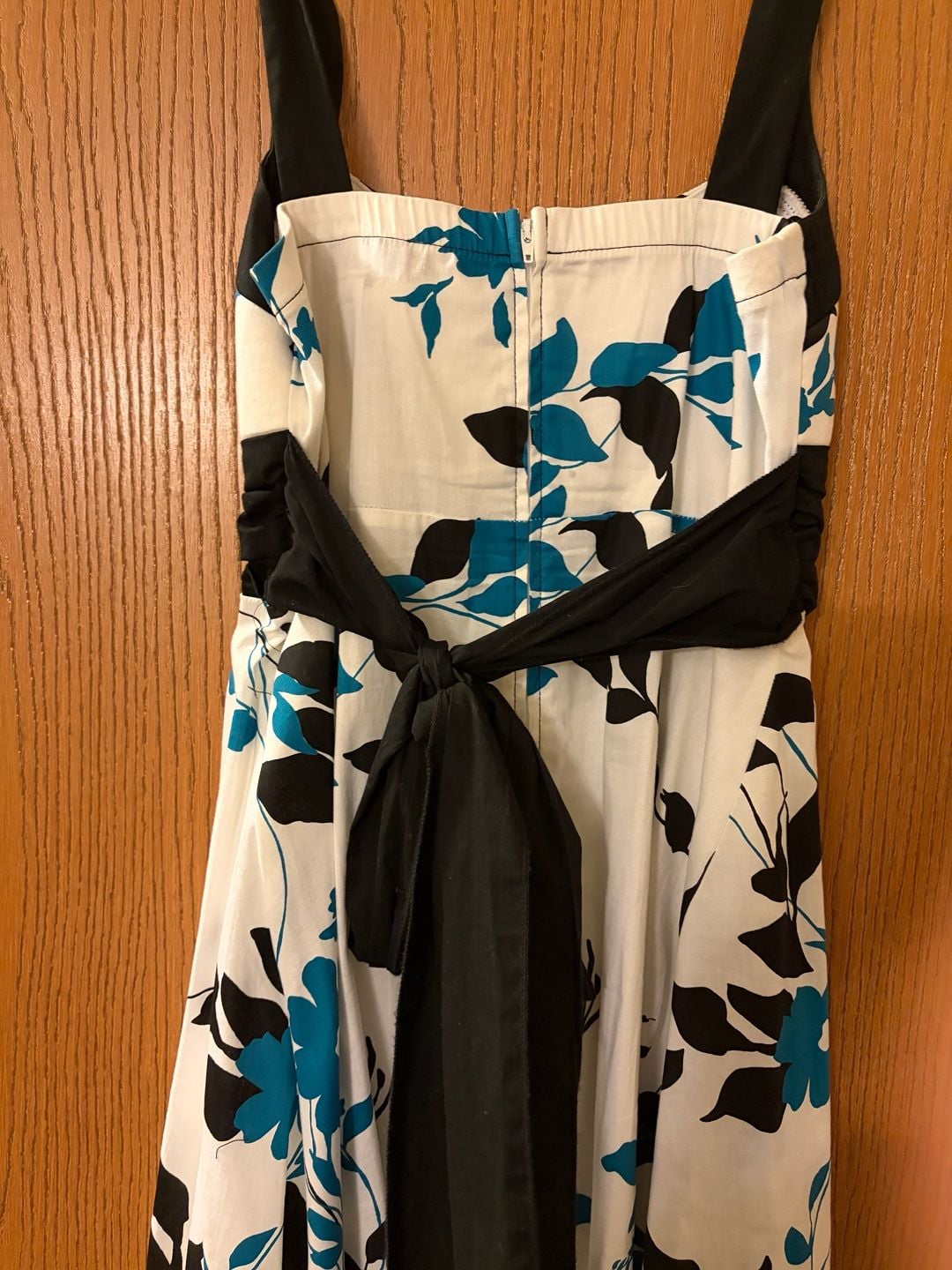 B. Smart Dress Size 12 Floral Black Blue White Sundress Y2K 6