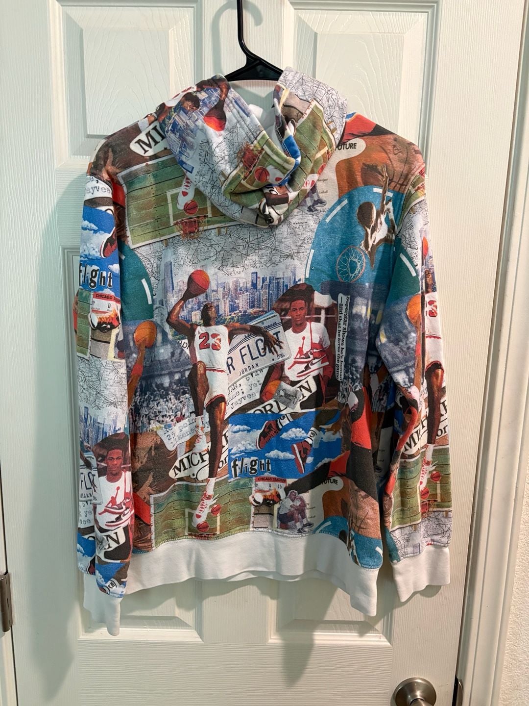 Jordan Brooklyn Fleece Printed Hoodie Multicolor Graphic youth XL 3