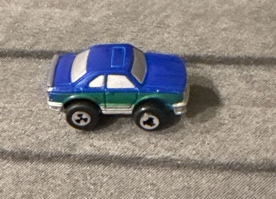 Micro Machines Mercedes Benz Blue Green Mini Toy Car 1