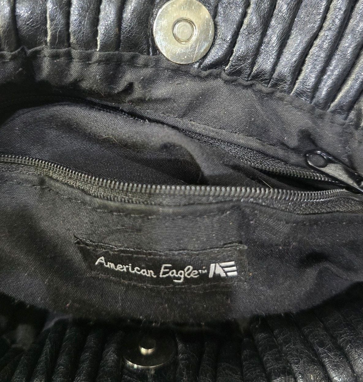 AE American Eagle Black Leather Handbag 5