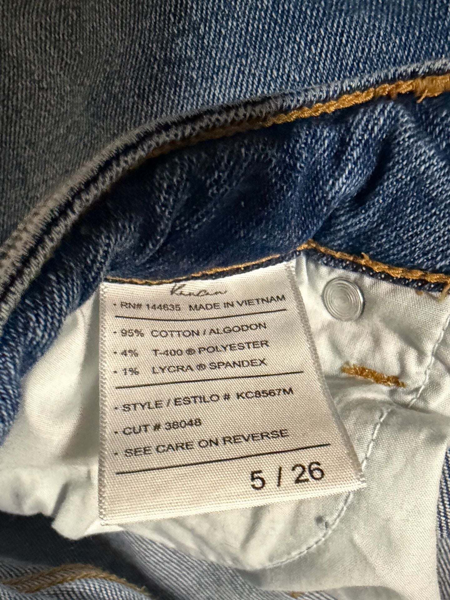 KanCan High Rise Skinny Jeans Medium Wash Distressed Frayed Hem 8