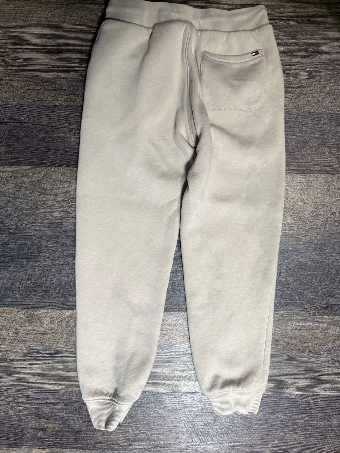 Tommy Hilfiger Sweatpants Size 128 Beige Logo Joggers 7