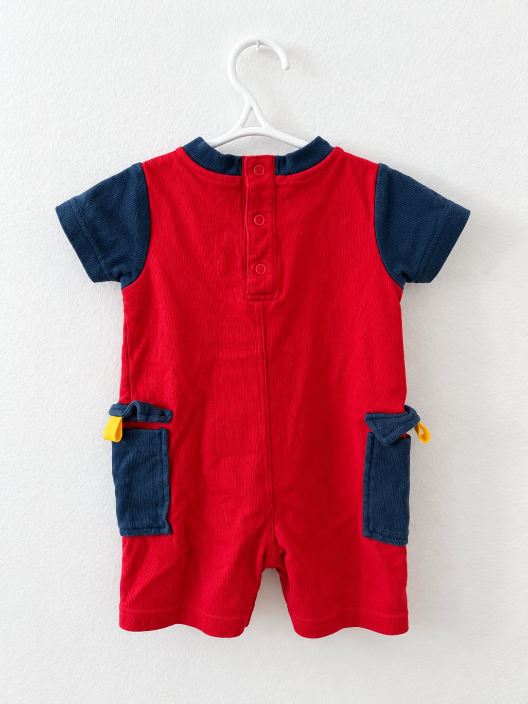 Baby Sprockets Big Truck Romper Size 6 MOS Red Blue 3