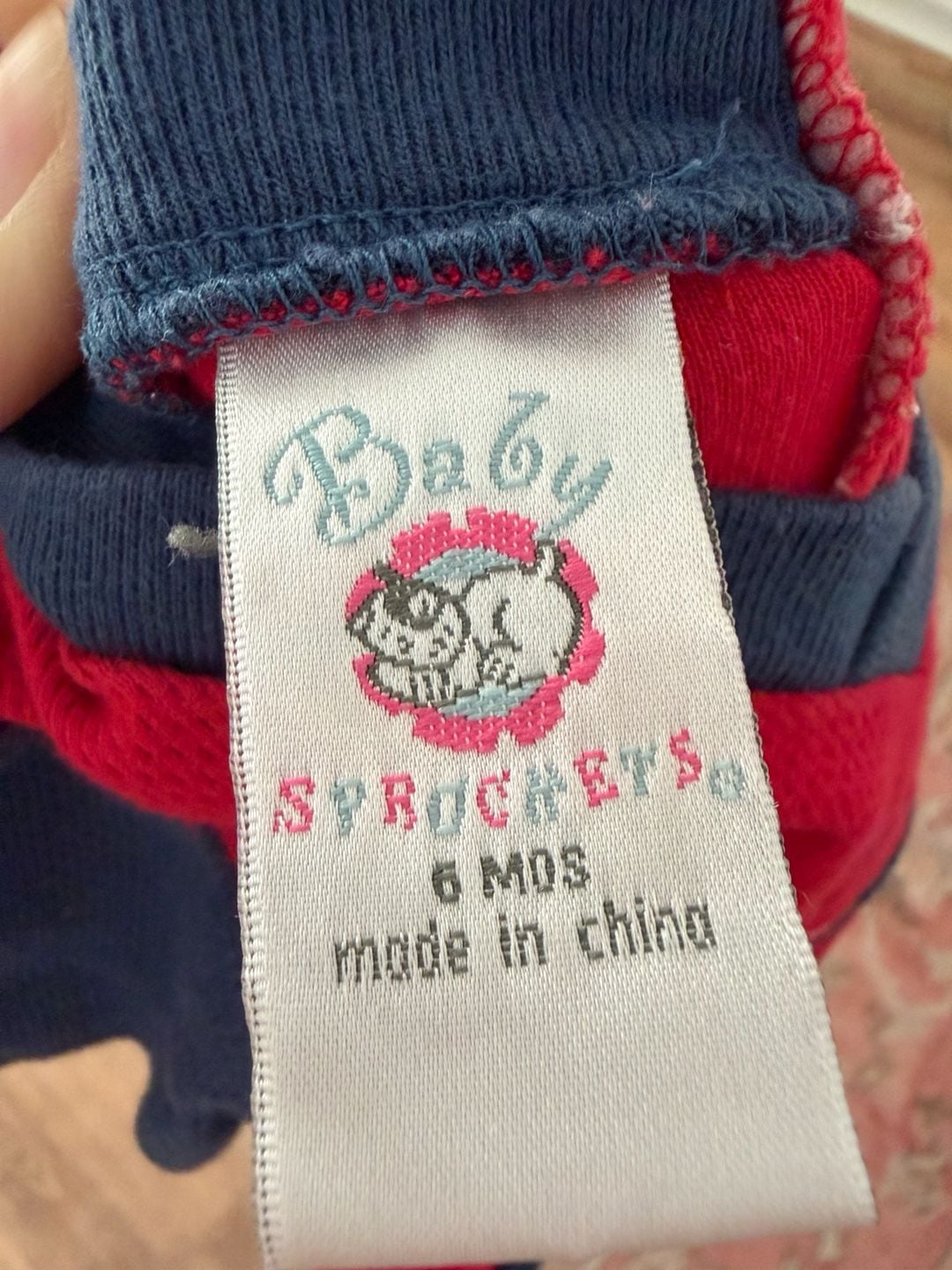 Baby Sprockets Big Truck Romper Size 6 MOS Red Blue 5