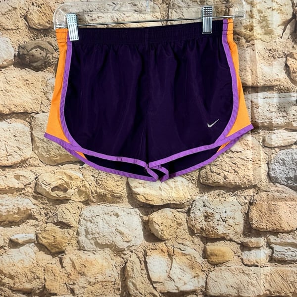 Nike Running Shorts Size Youth M Purple Orange Dri-FIT