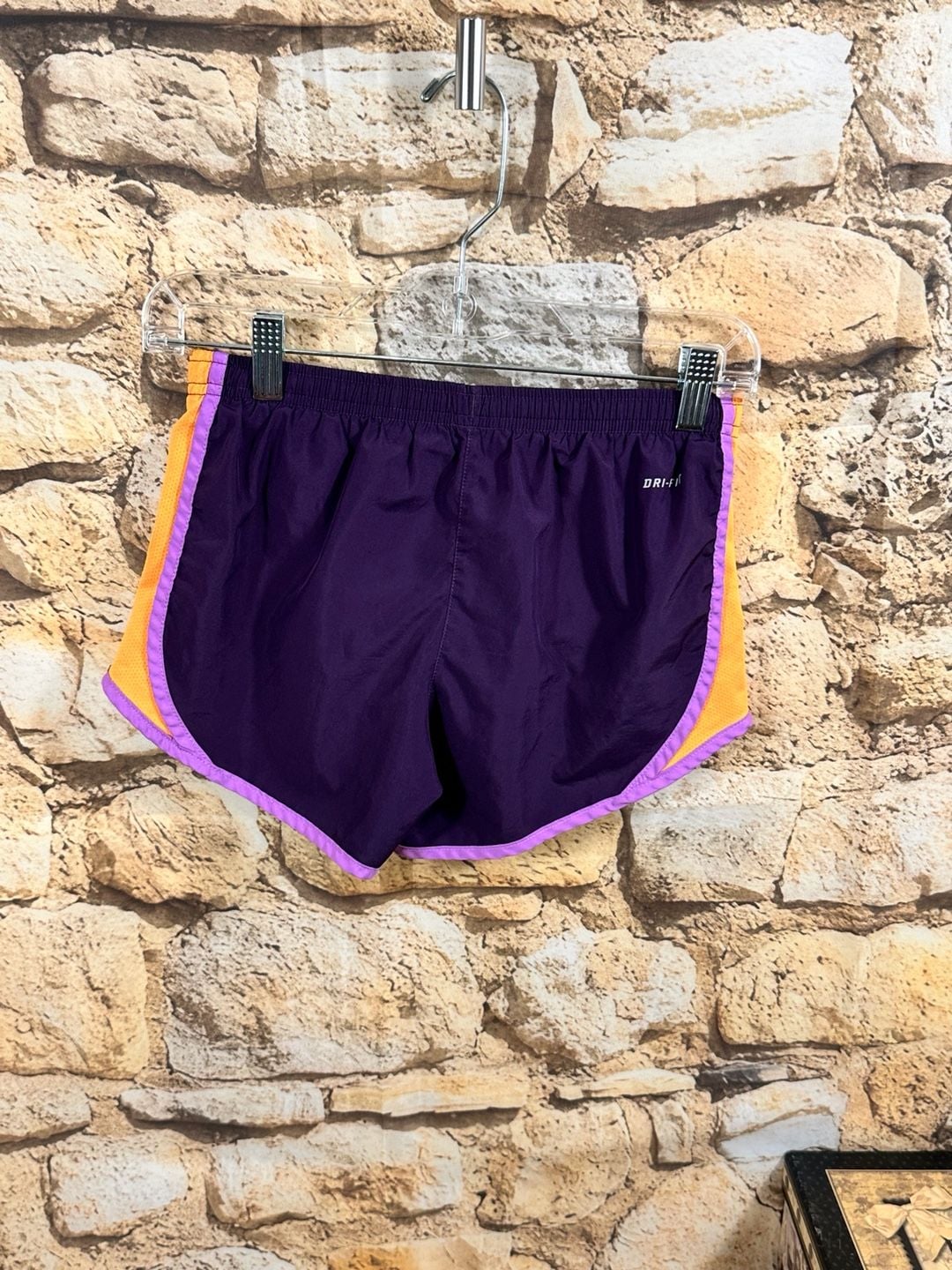 Nike Running Shorts Size Youth M Purple Orange Dri-FIT 3