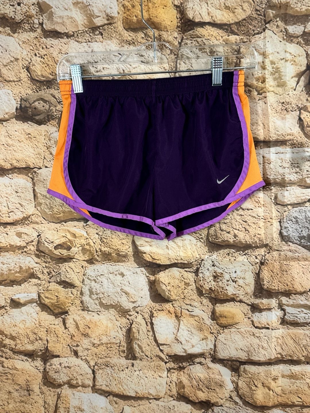 Nike Running Shorts Size Youth M Purple Orange Dri-FIT 7