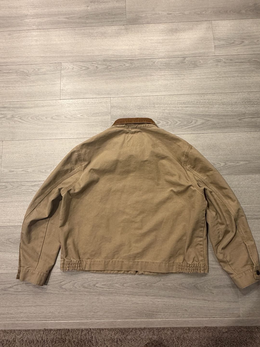 Levi's Castro Mechanics Jacket Size L Tan Canvas Corduroy Collar 3