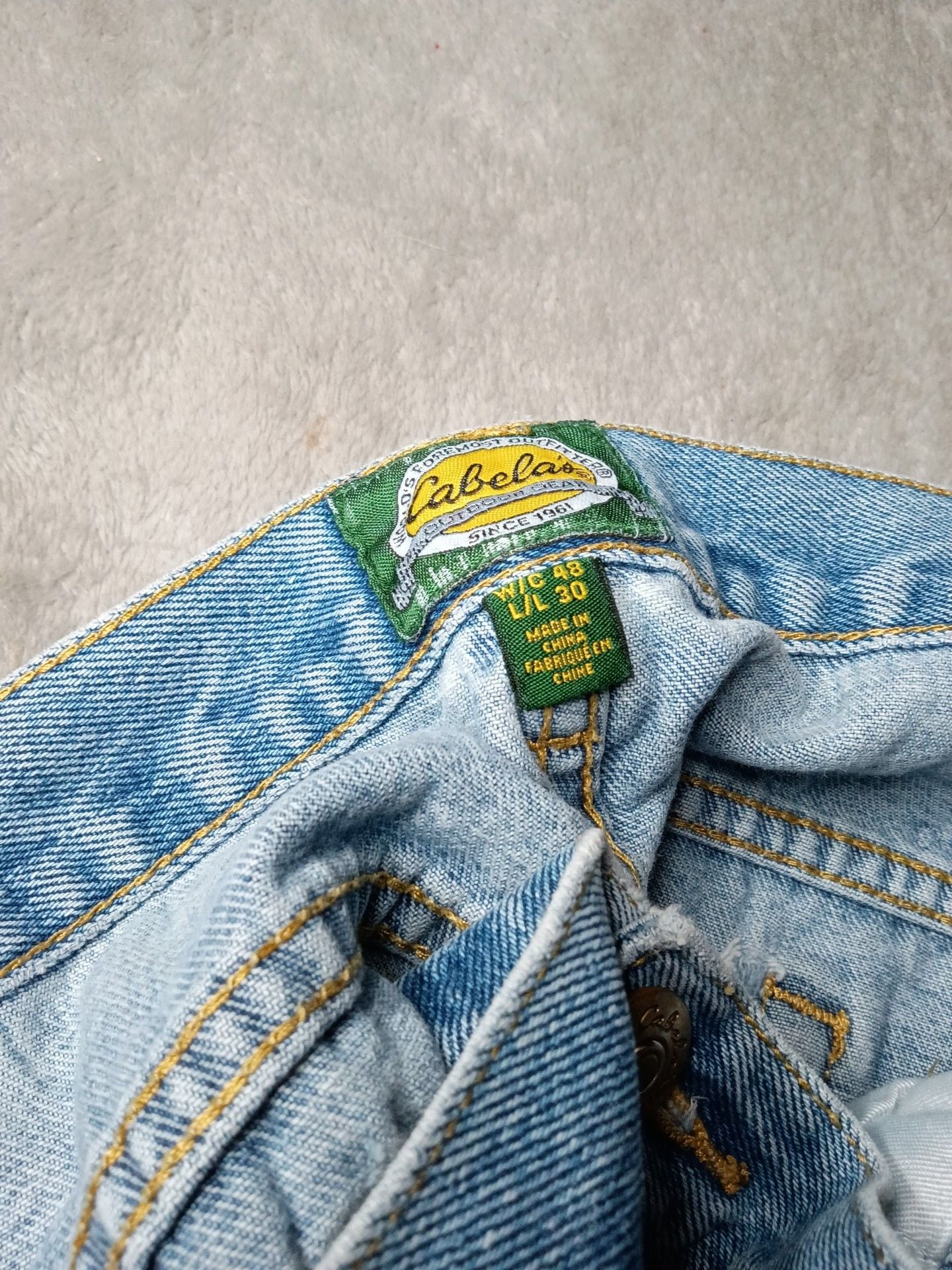 Cabela's Jeans Size 48x30 Light Wash Denim 3