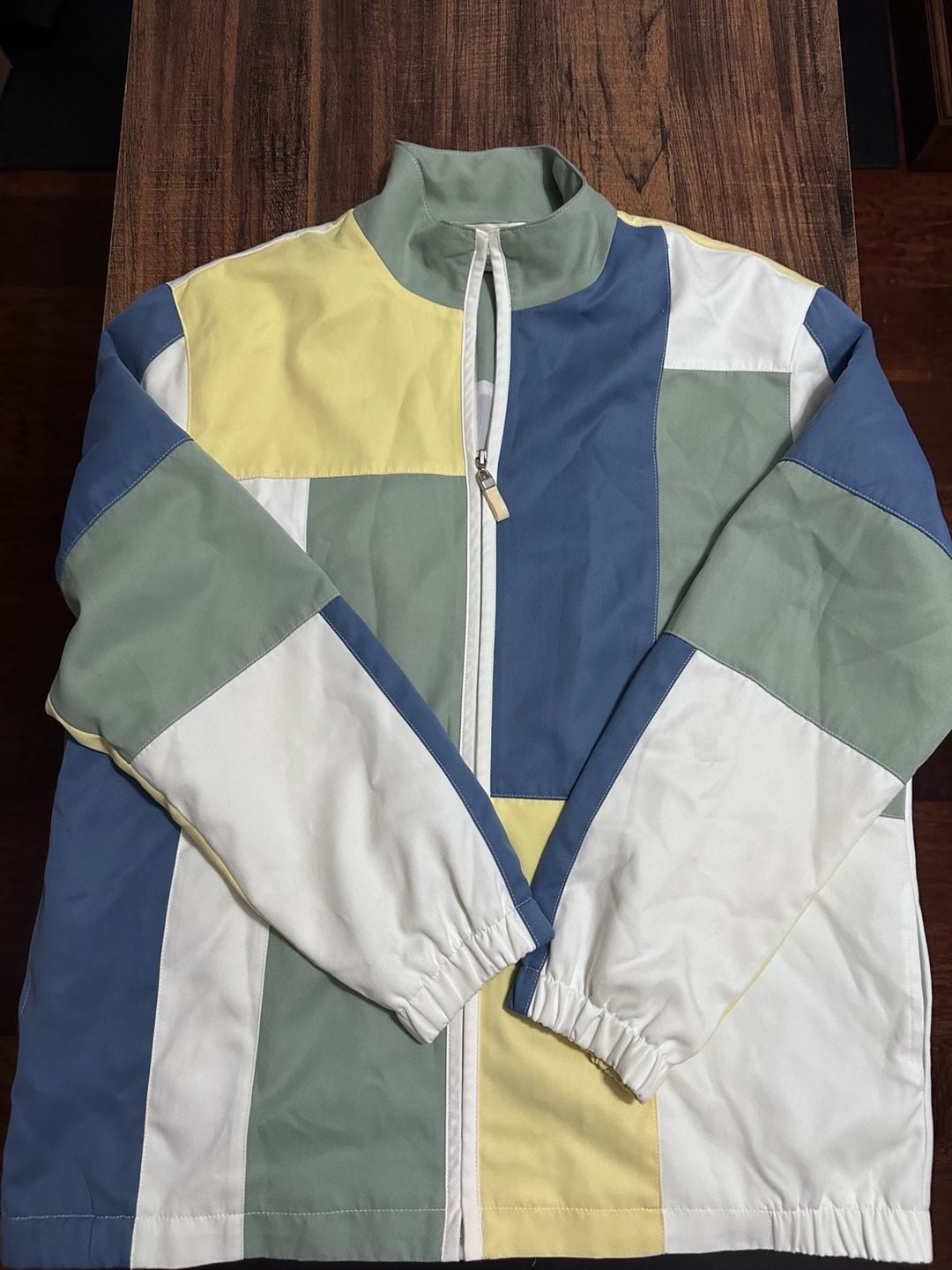 Allison Daley sz16P Color Block full zip Jacket pockets, lined. 3