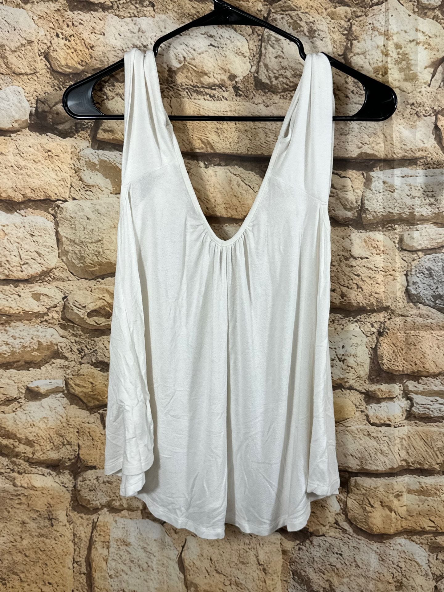 We The Free Tank Top Size XS White Tie Shoulder V-Neck 7