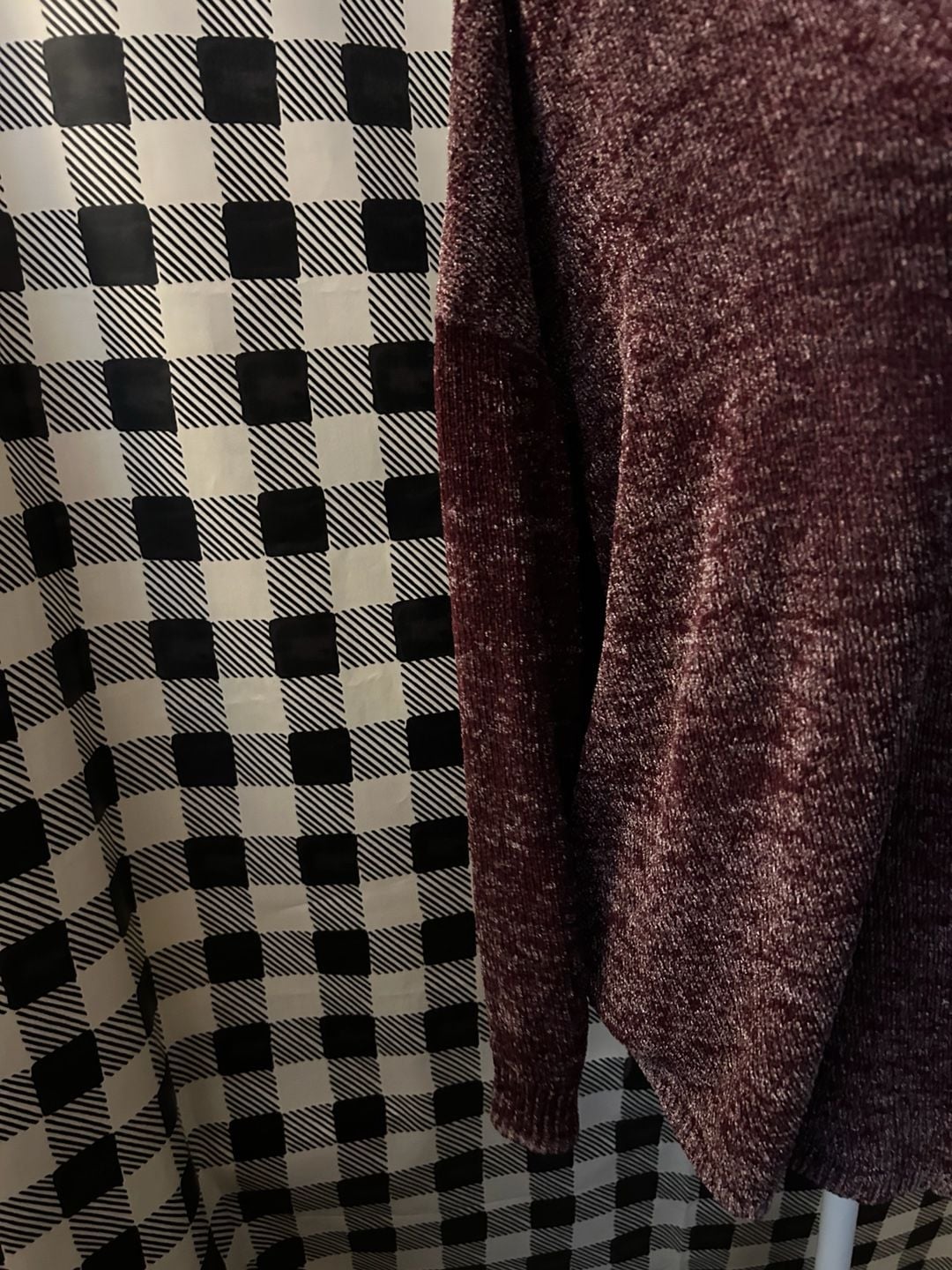 Ellen Tracy Sweater Size XL Burgundy Crew Neck Long Sleeve 4