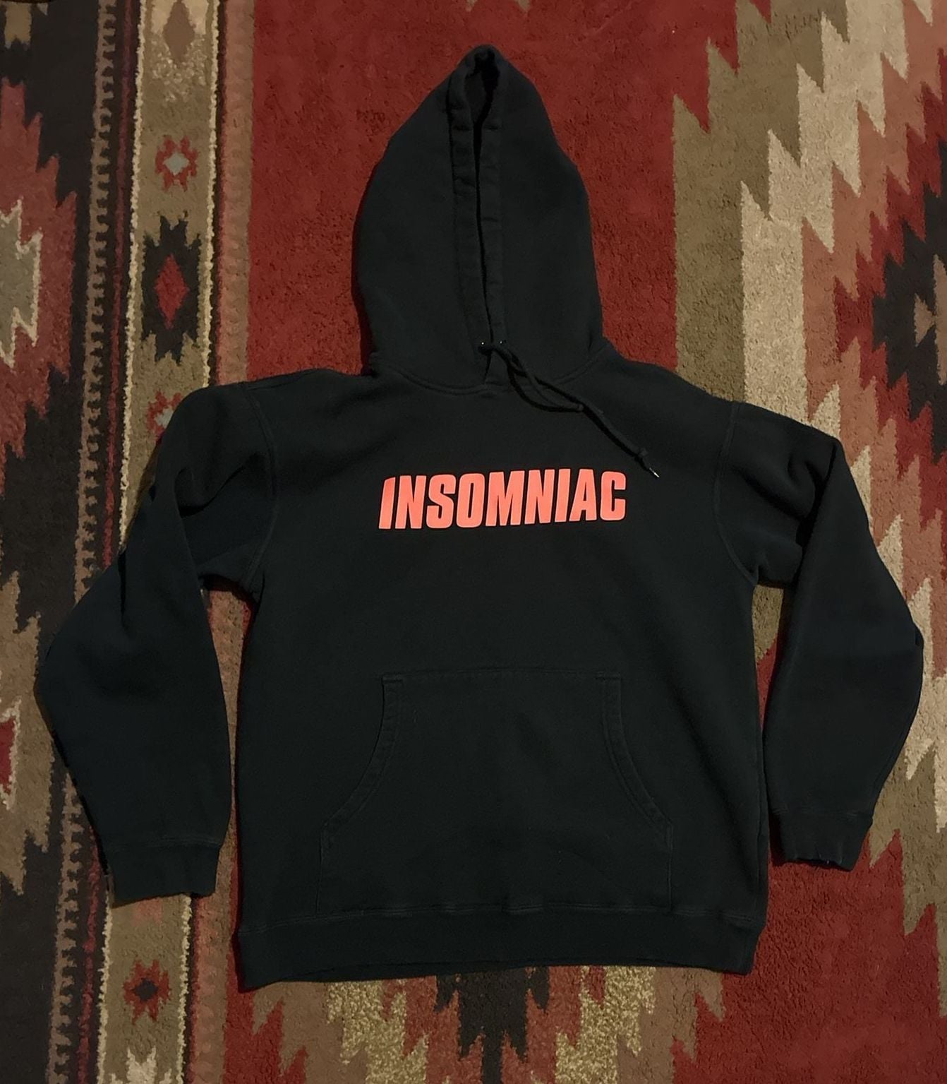 Insomniac Hoodie Size L Black Graphic Pullover 2