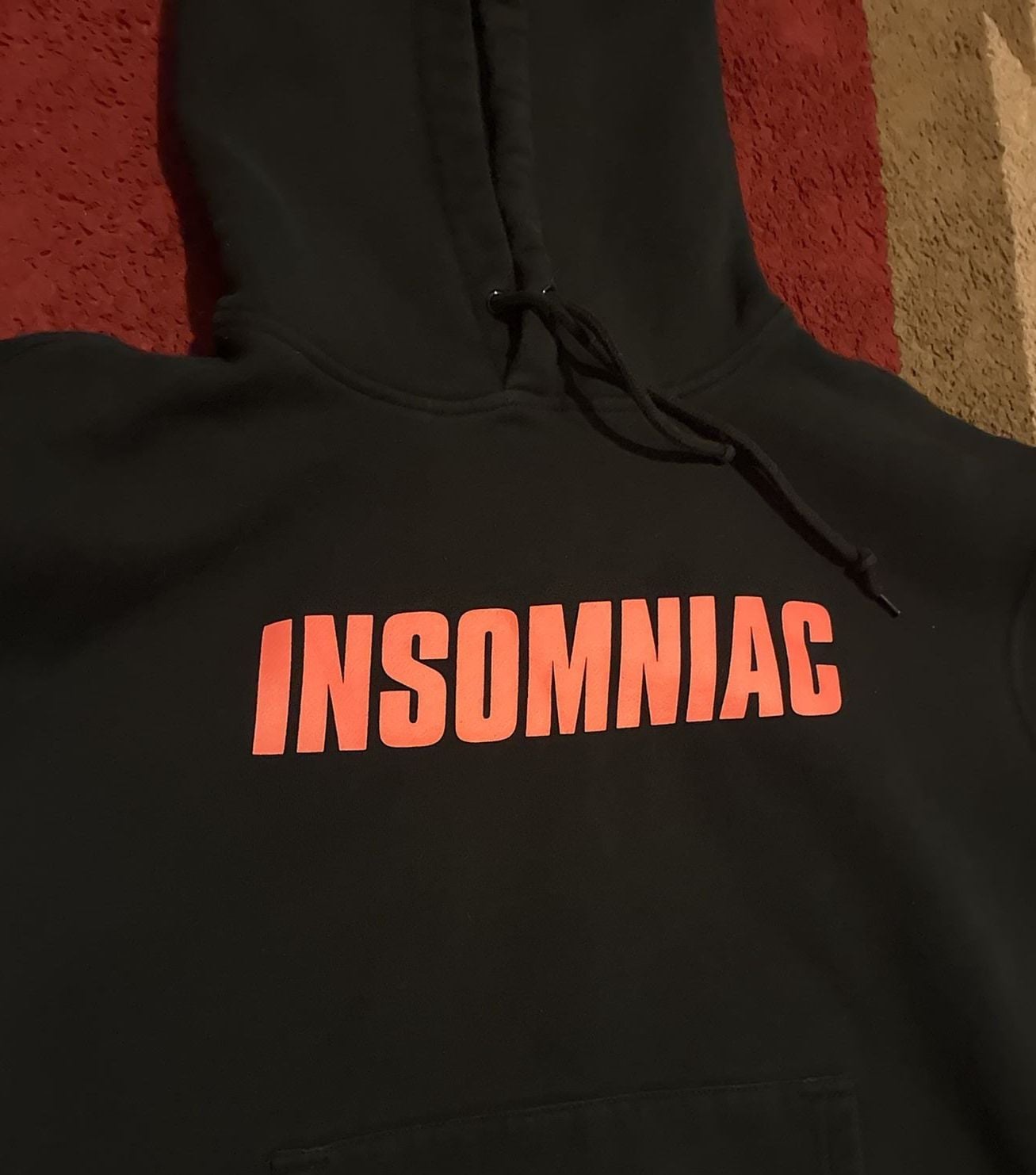 Insomniac Hoodie Size L Black Graphic Pullover 3