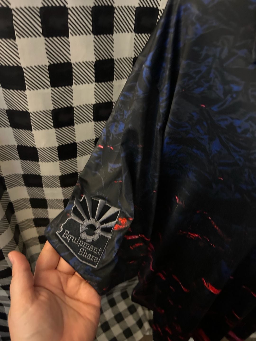 Obnoxious Golf The Lava Polo Shirt Black Red Blue Golf Polo 4