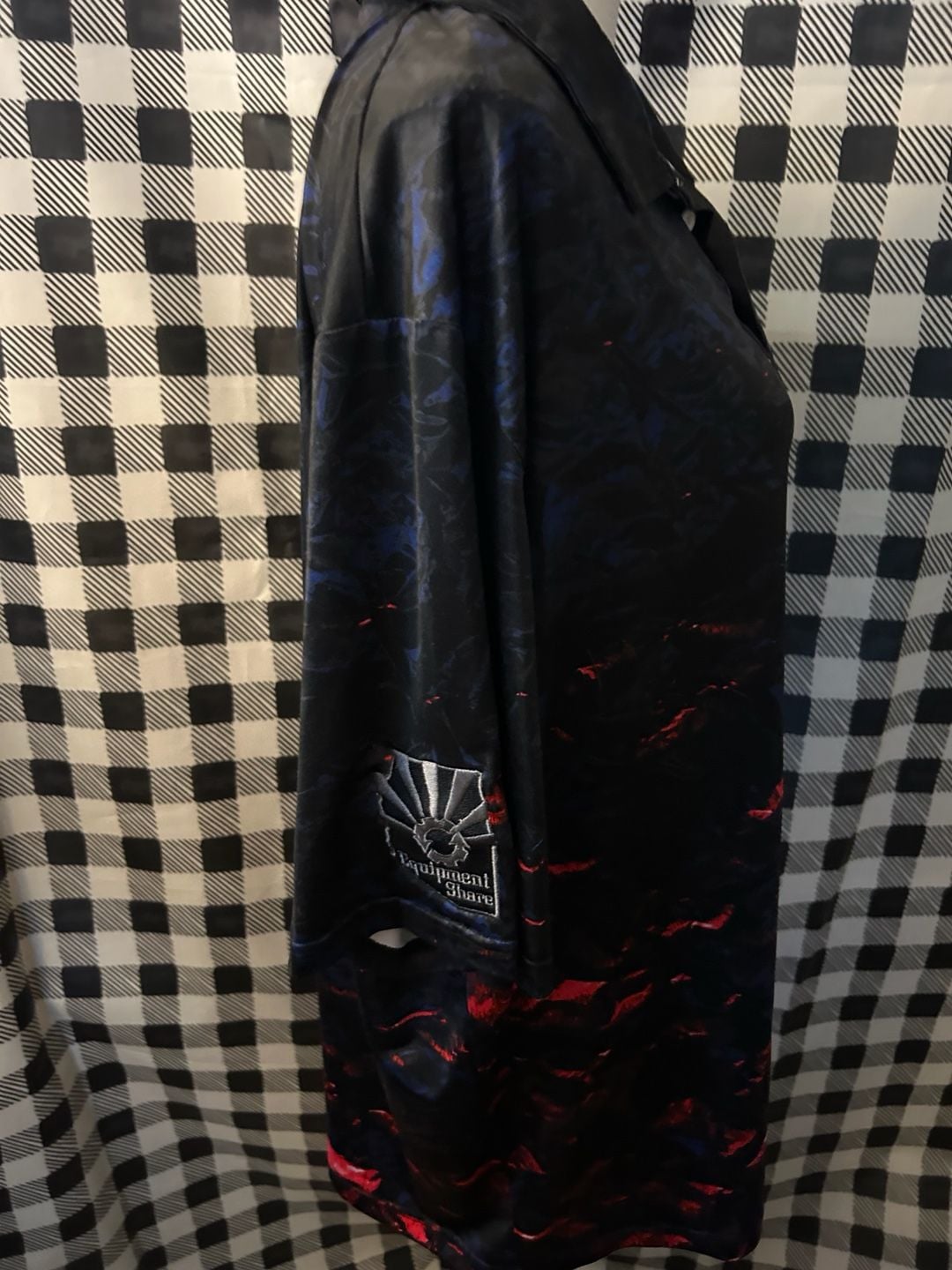 Obnoxious Golf The Lava Polo Shirt Black Red Blue Golf Polo 8