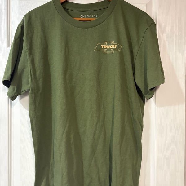 Chemistry Chevrolet Trucks 1987 Silverado T-Shirt Size M Olive Green Graphic