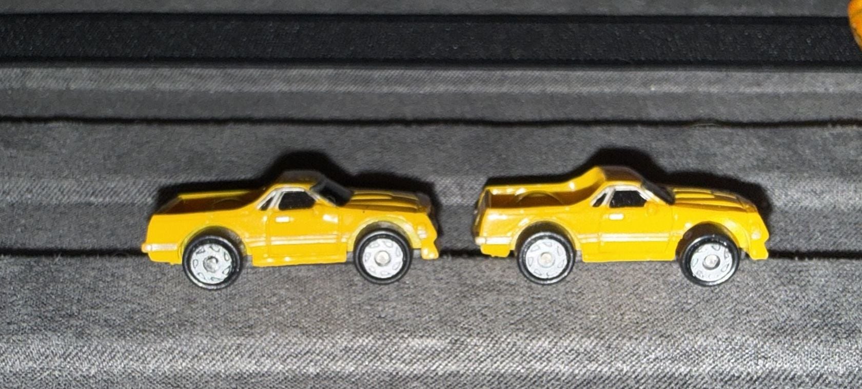 Galoob Micro Machines Chevy El Camino Yellow Diecast Toy Car Lot of 2 1