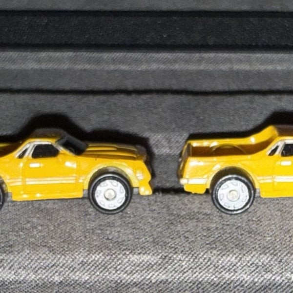 Galoob Micro Machines Chevy El Camino Yellow Diecast Toy Car Lot of 2