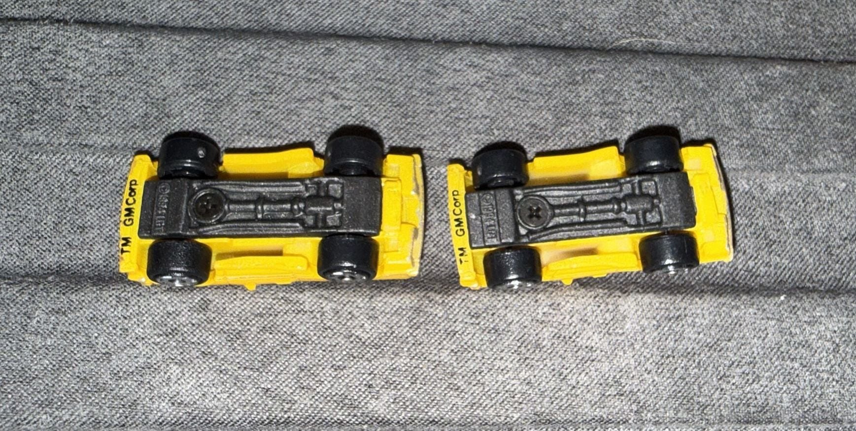 Galoob Micro Machines Chevy El Camino Yellow Diecast Toy Car Lot of 2 6