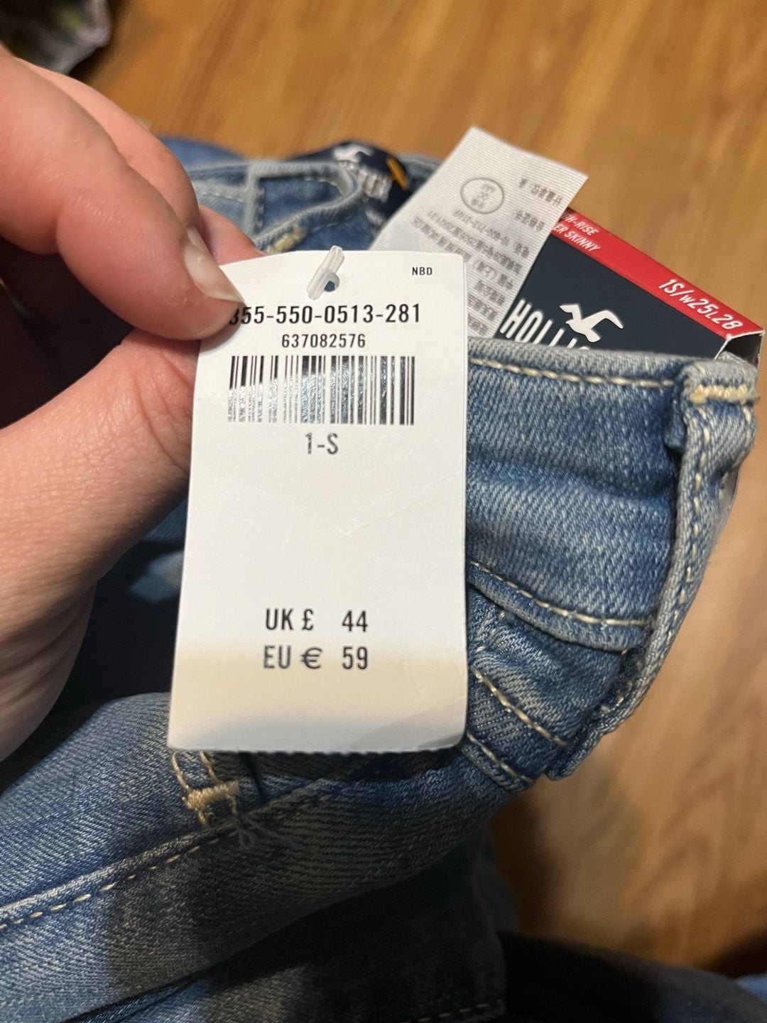 Hollister High-Rise Super Skinny Jeans Size 1S W25 L28 Distressed Blue 5