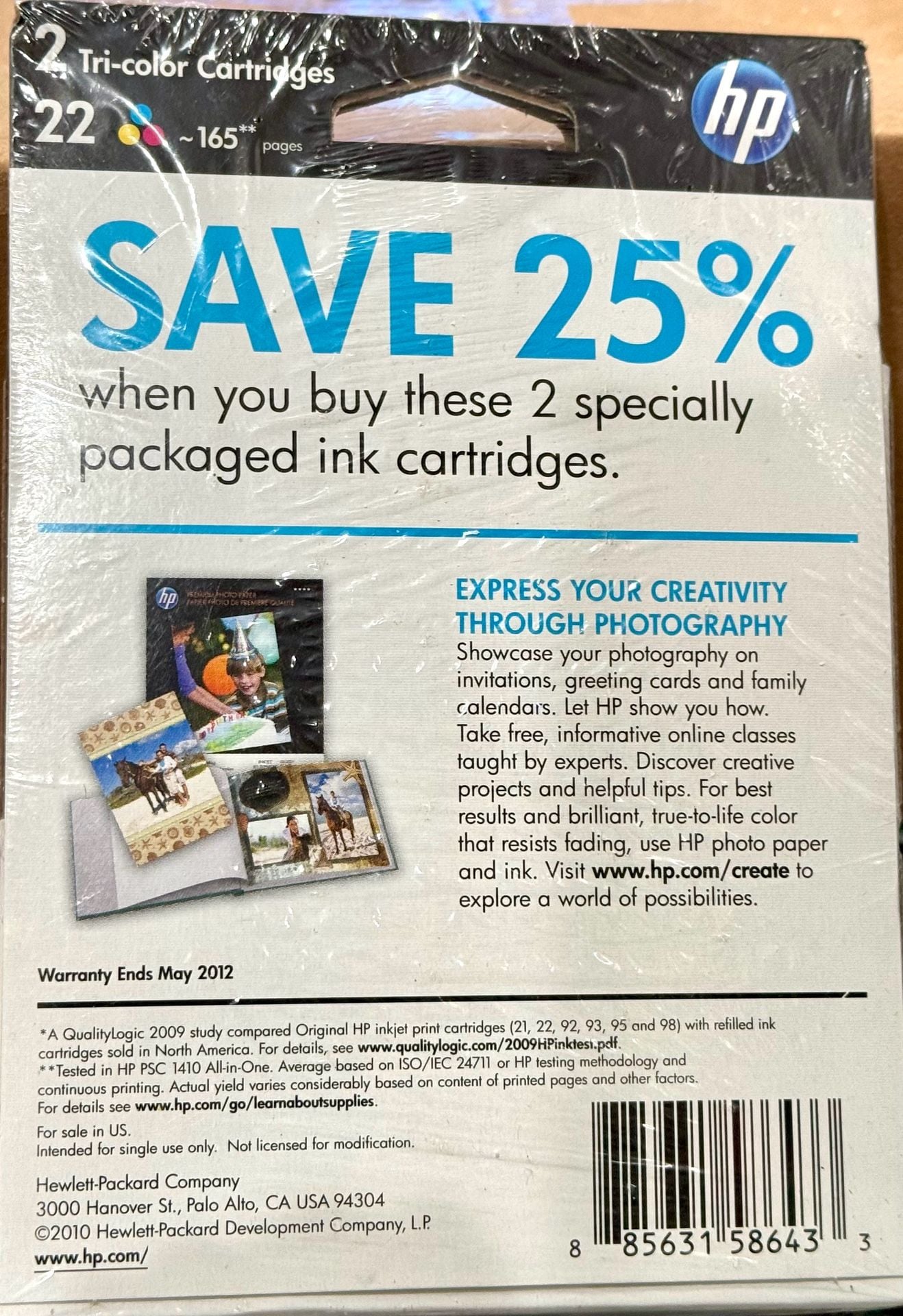 Hp 22 Tri-Color Original Ink Cartridge 2-Pack 3