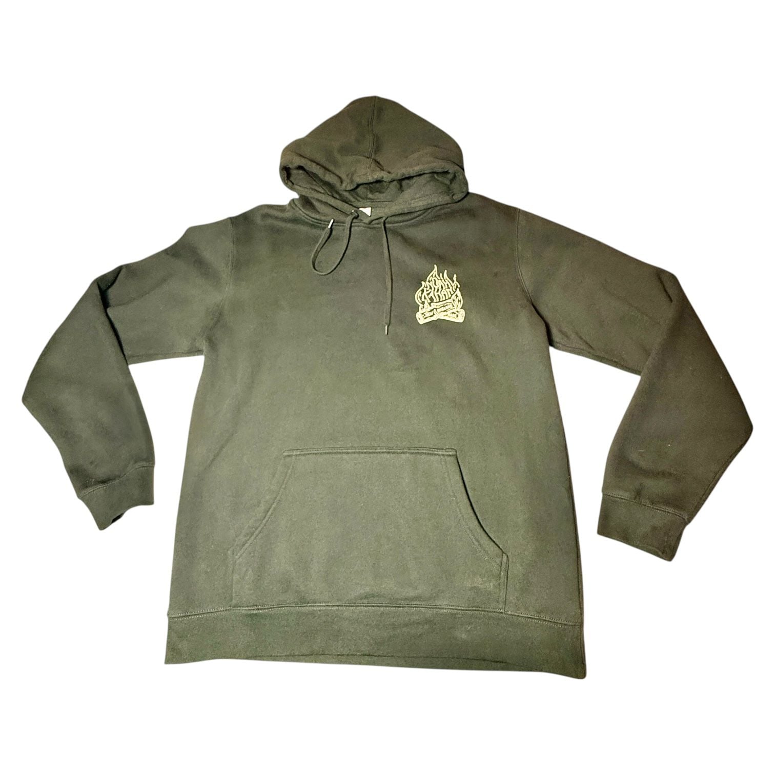 As Colour Noah Kahan Campfire Hoodie Size L Hunter Green Stencil 9