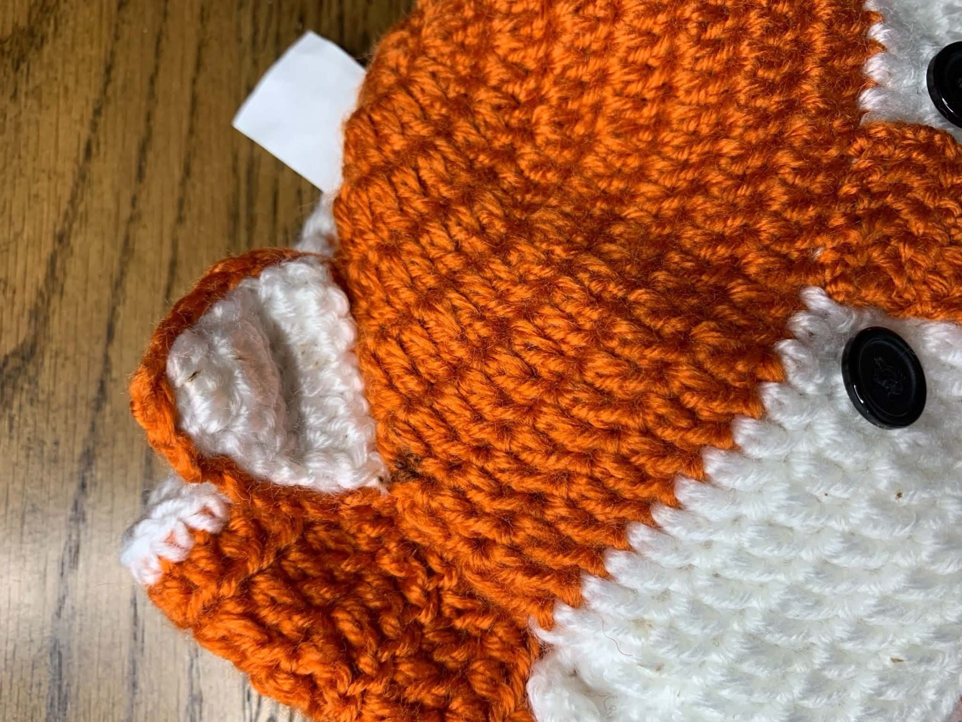 So Dorable Fox Hat and Diaper Cover Size 0-6 Mos Orange Crochet 6