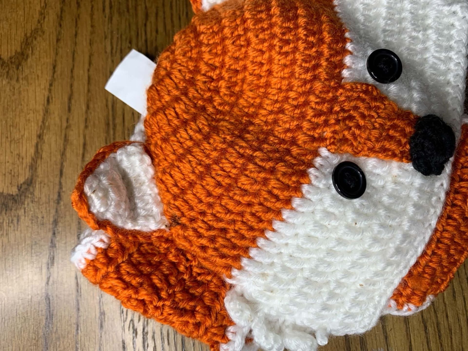 So Dorable Fox Hat and Diaper Cover Size 0-6 Mos Orange Crochet 8