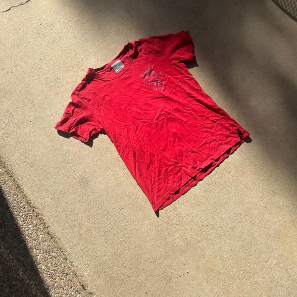 Y2k Nike T-Shirt Size M Red Skull Crossbones Graphic Tee