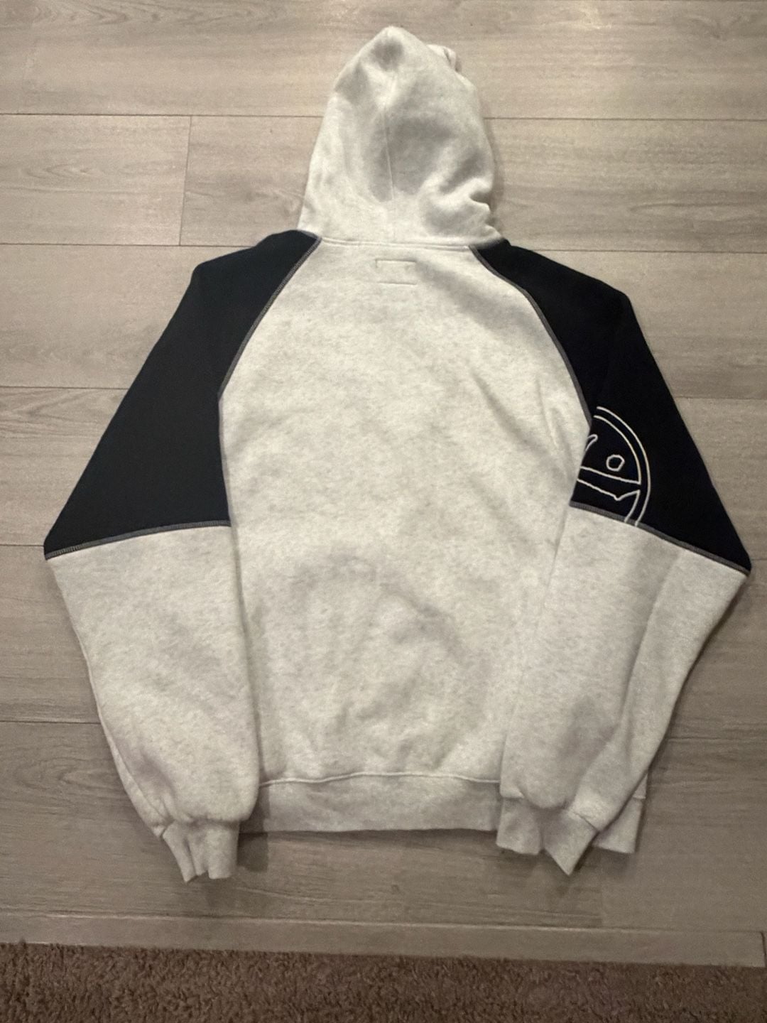 Rusty International Hoodie Size L Gray Black Logo Surf Streetwear 3