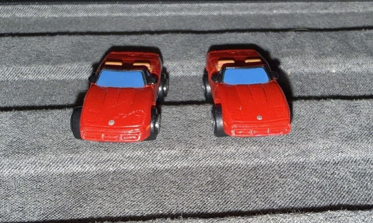 Funrise Micro Magnifiers Corvette Convertible Red Toy Car Lot of 2 2