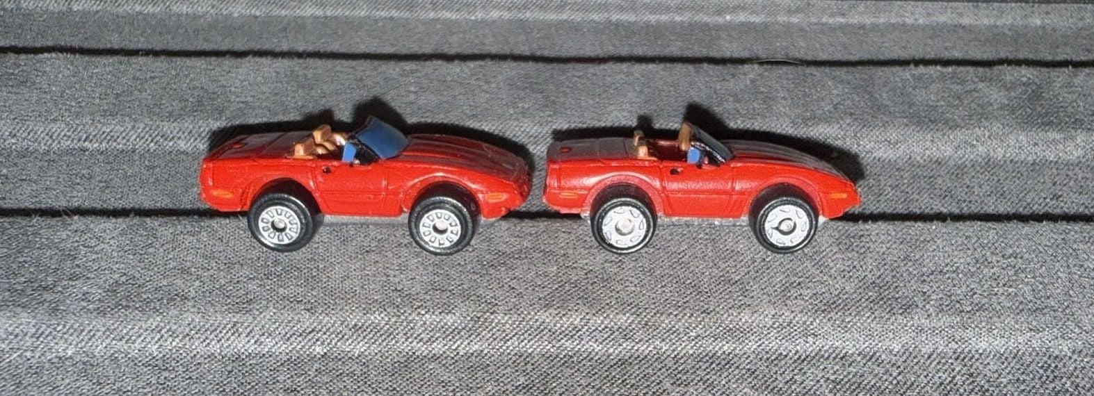Funrise Micro Magnifiers Corvette Convertible Red Toy Car Lot of 2 3