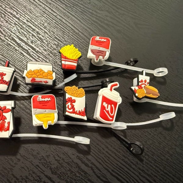 Silicone Straw Cover Chik-Fil-a