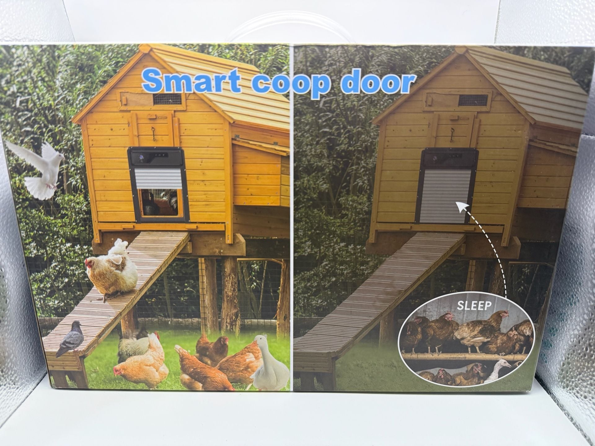 Smart Coop Door Automatic Chicken Coop Door with Solar Panel 1