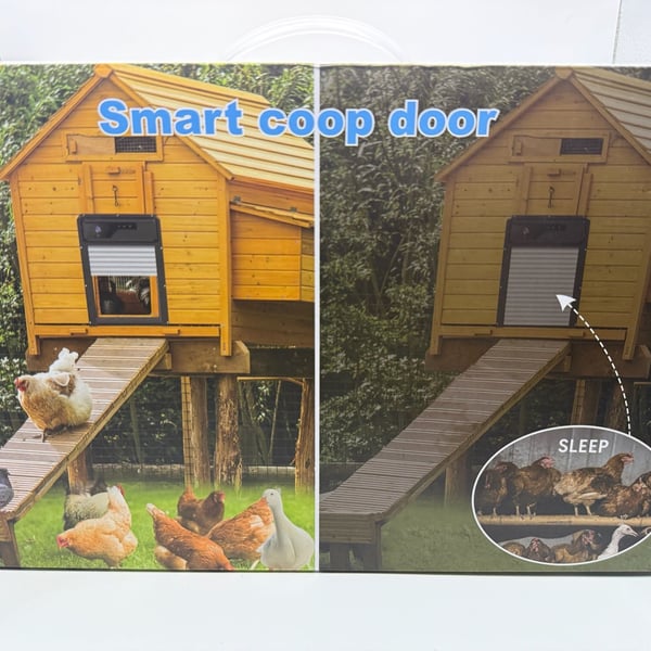 Smart Coop Door Automatic Chicken Coop Door with Solar Panel