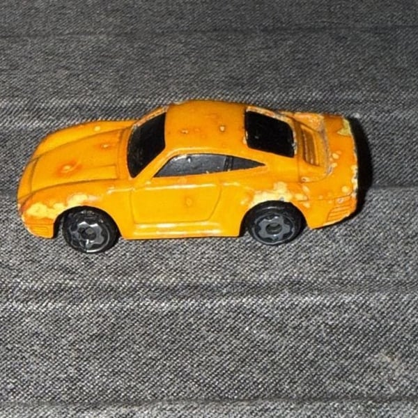 Hot Wheels Porsche 959 Micro Racer Orange Diecast Toy Car