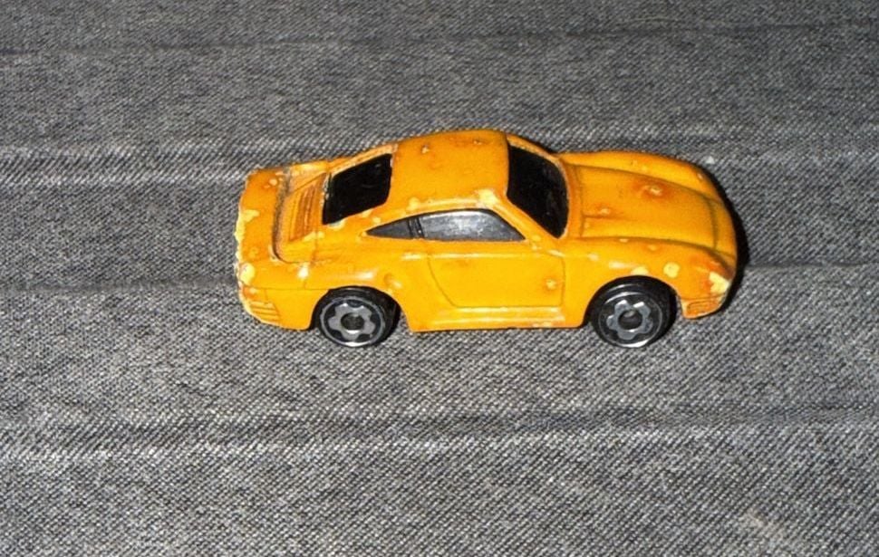 Hot Wheels Porsche 959 Micro Racer Orange Diecast Toy Car 3