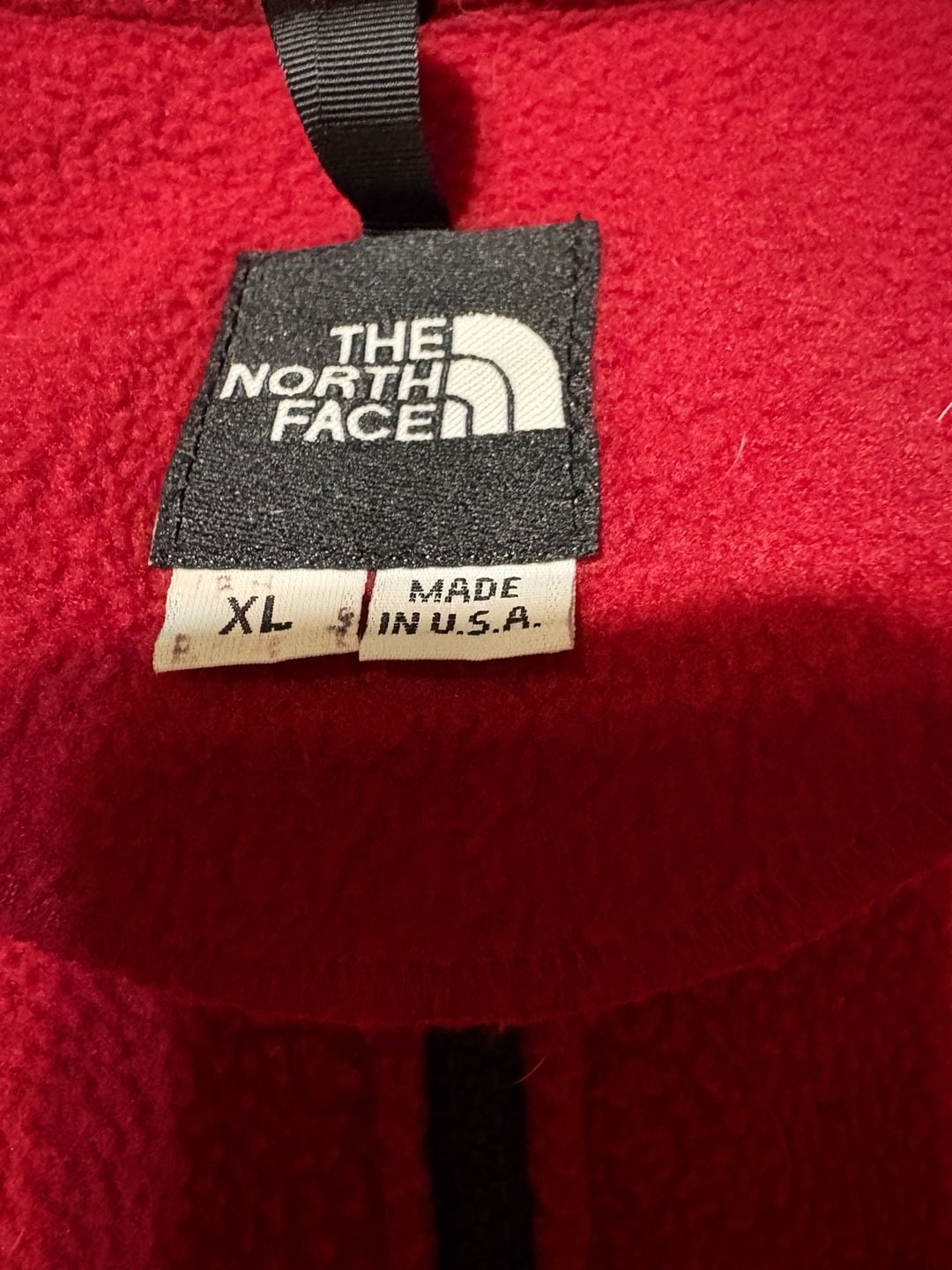 The North Face Fleece Vest Size XL Red Full Zip Vintage Made in USA 3