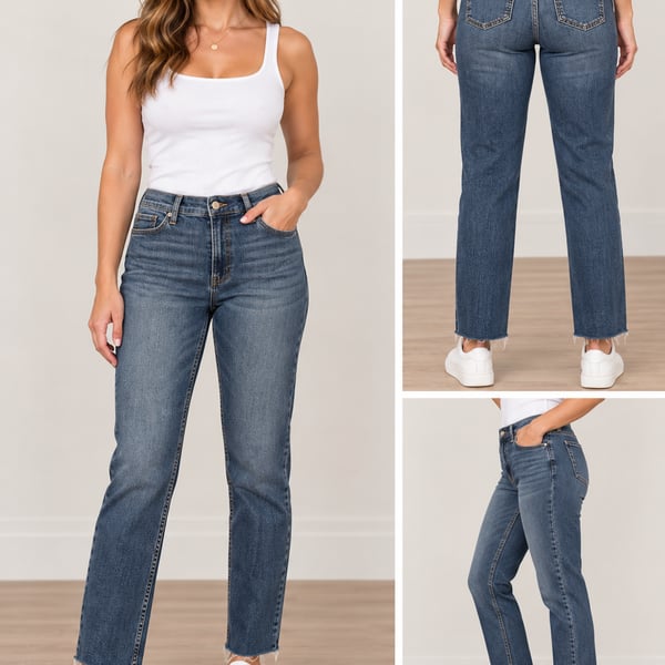 Banana Republic Slim Mid-Rise Size 29/8 Jeans Raw Hem Blue